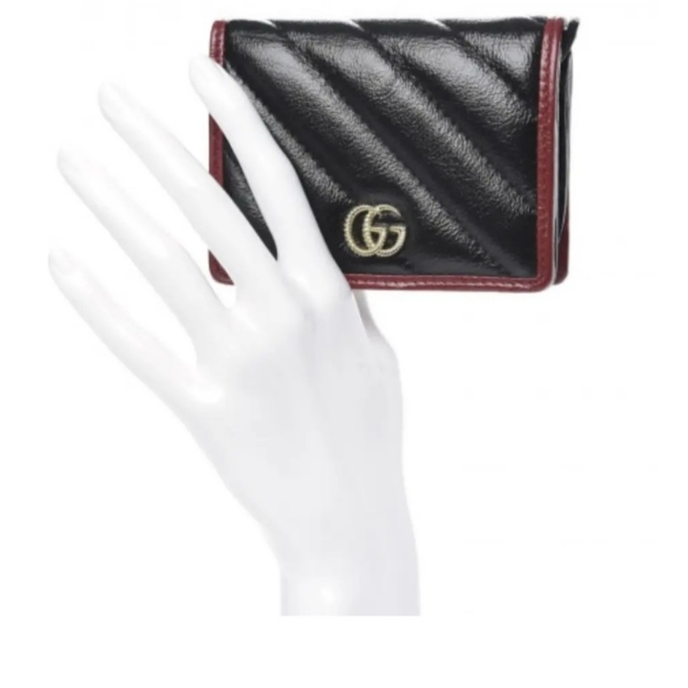 Gucci Quilted Black Wallet with Red Accents - Picture 2 of 16